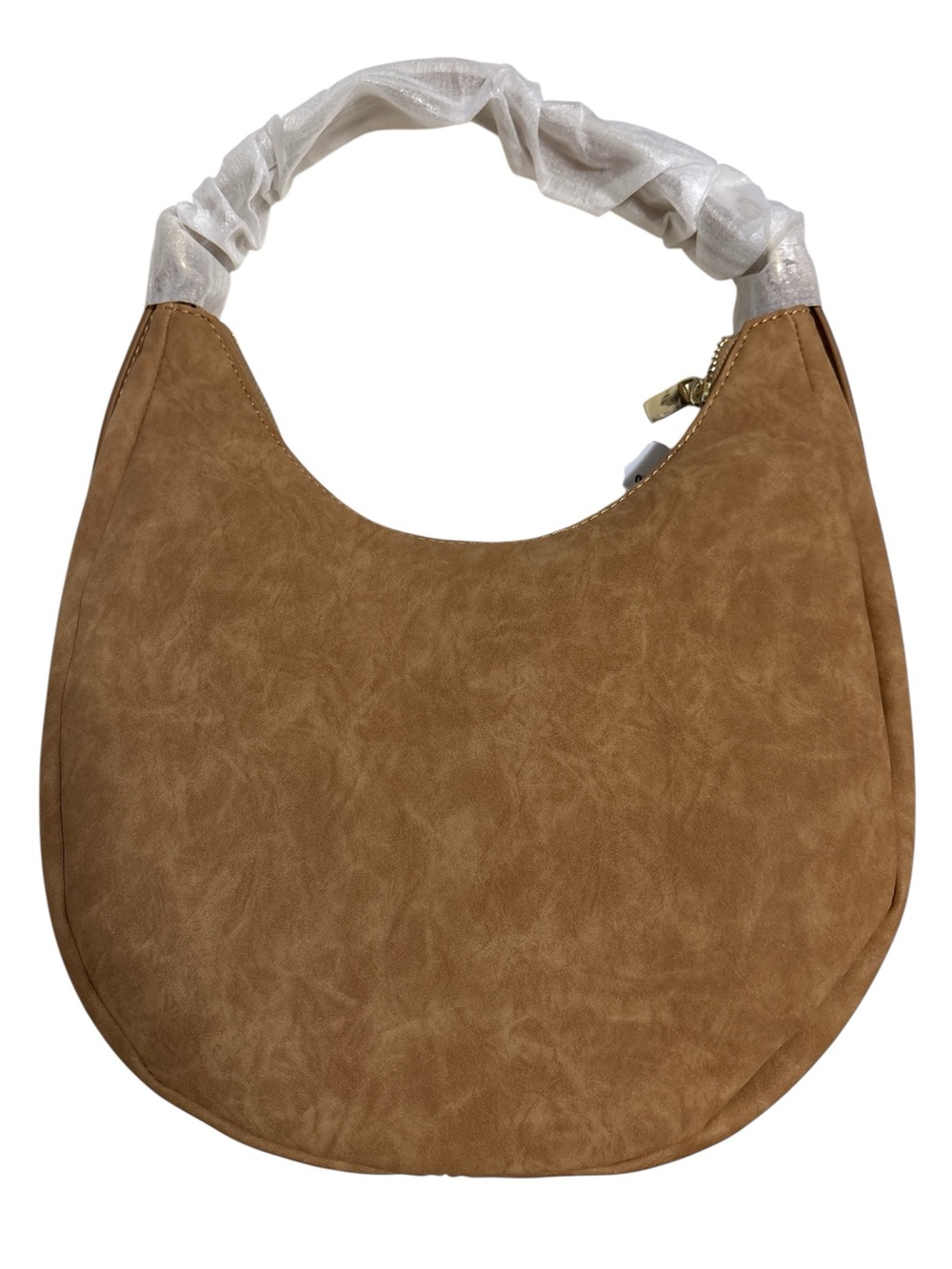 4th+ Reckless Una Faux Suede Camel / Light Brown Crescent Bag Purse NWT - Picture 7 of 8